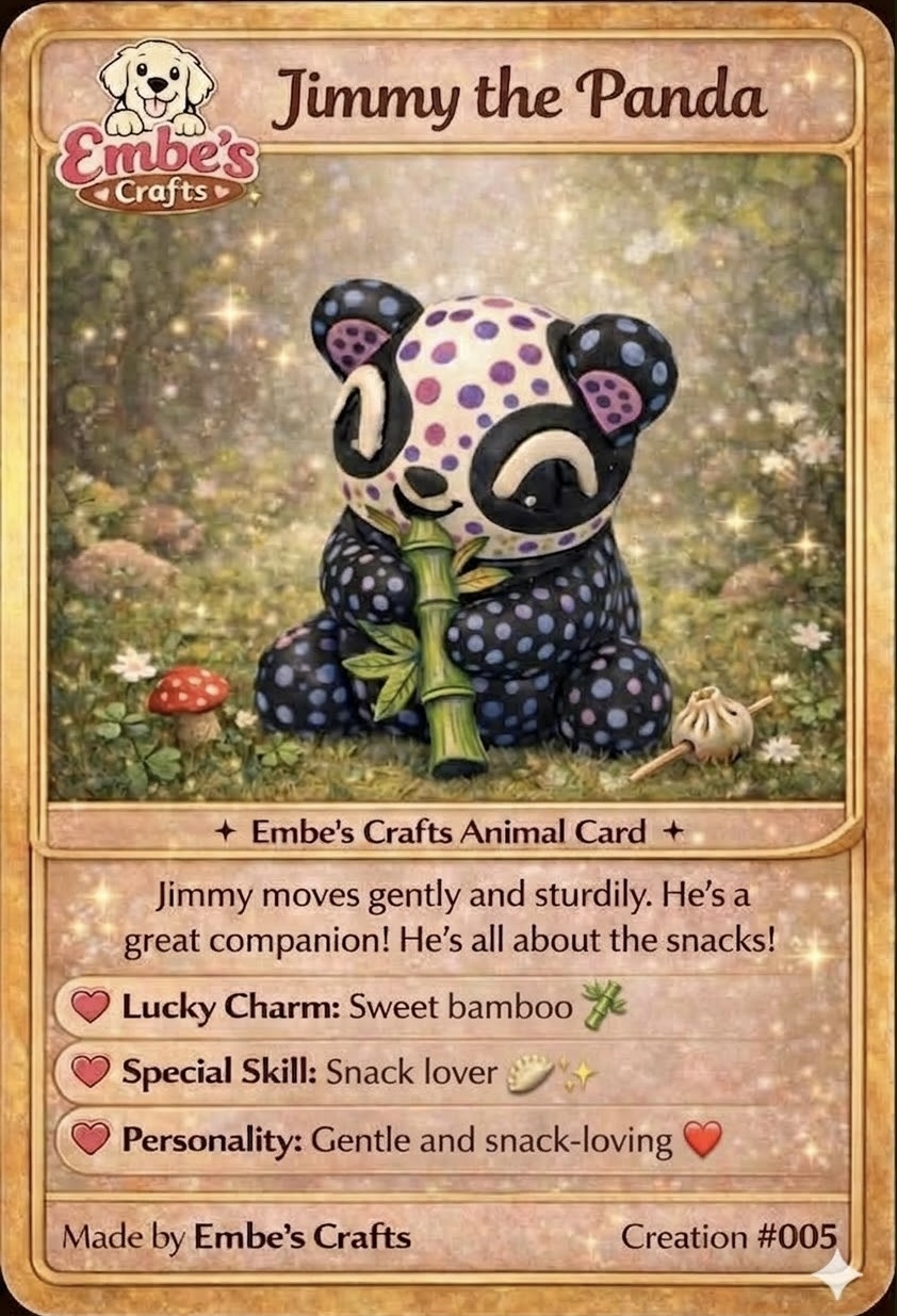 Jimmy the Panda Creation Card