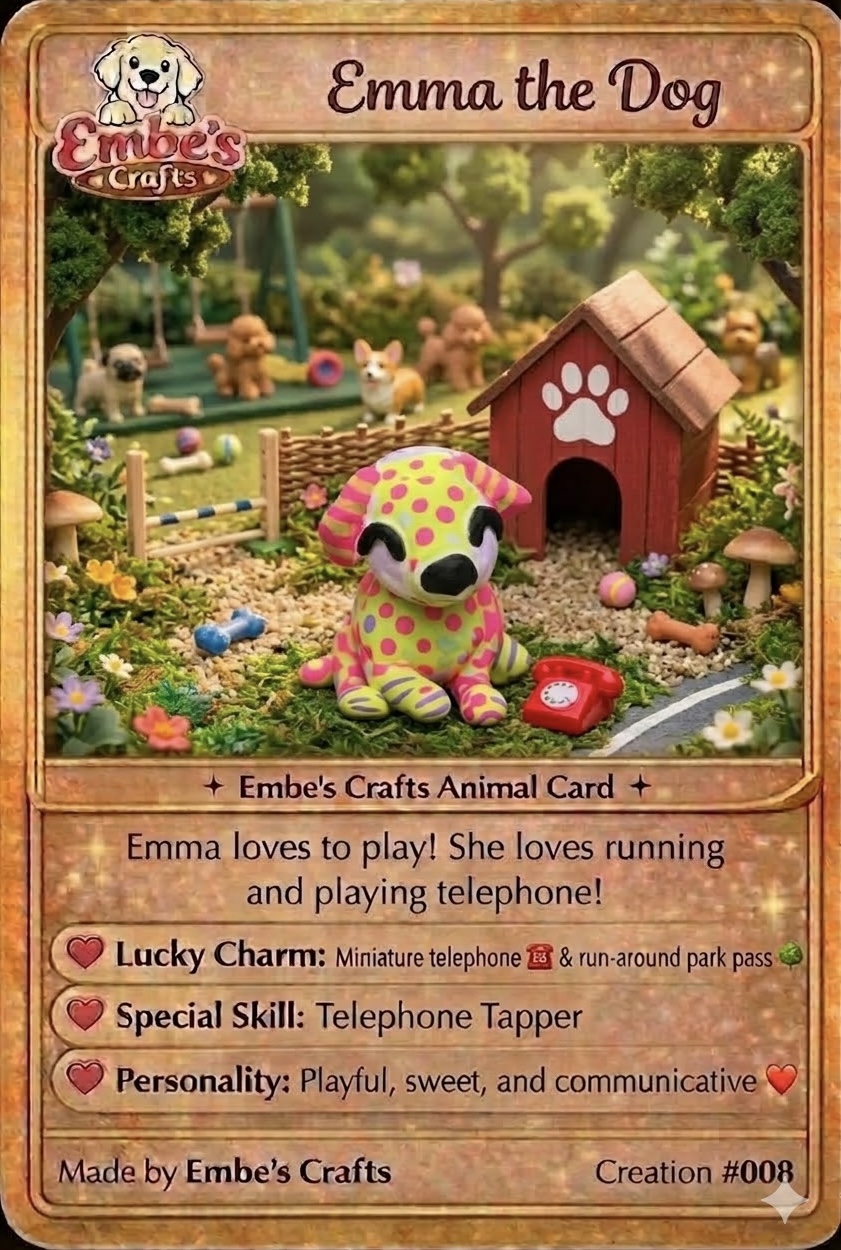 Emma the Dog Creation Card