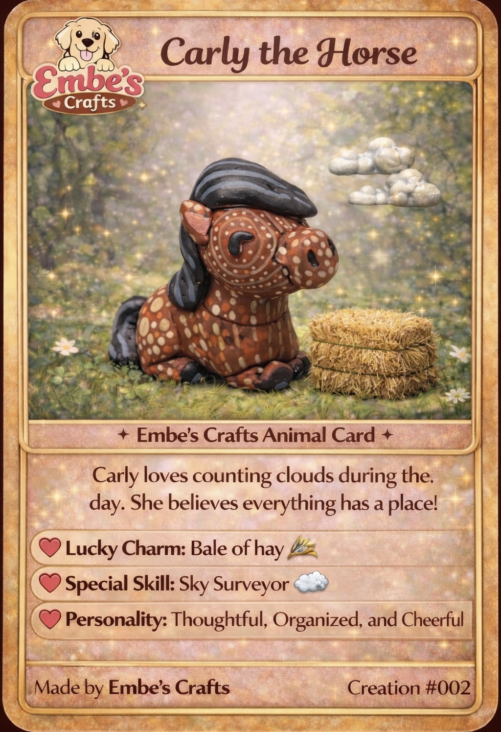 Carly the Horse Creation Card