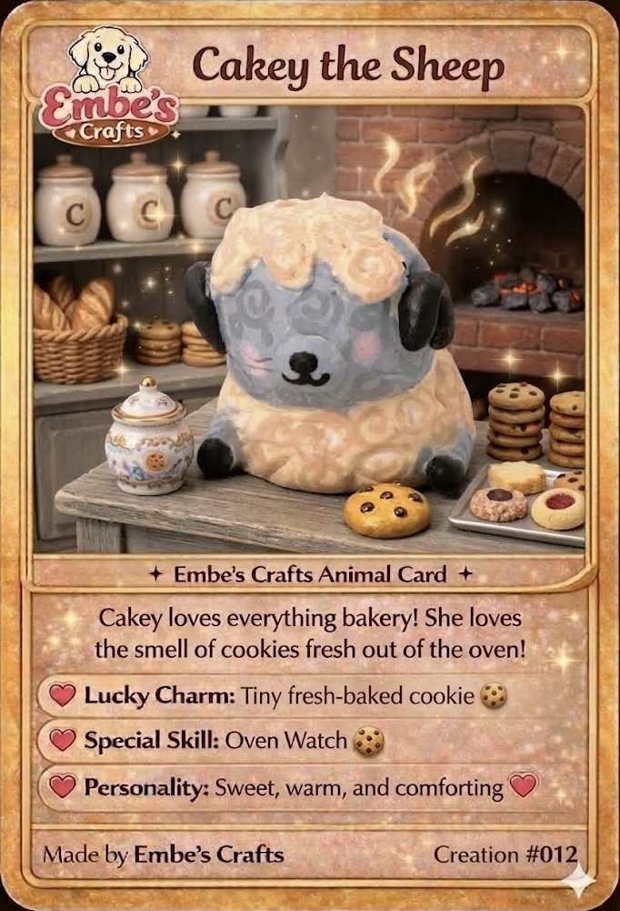 Cakey the Sheep Creation Card