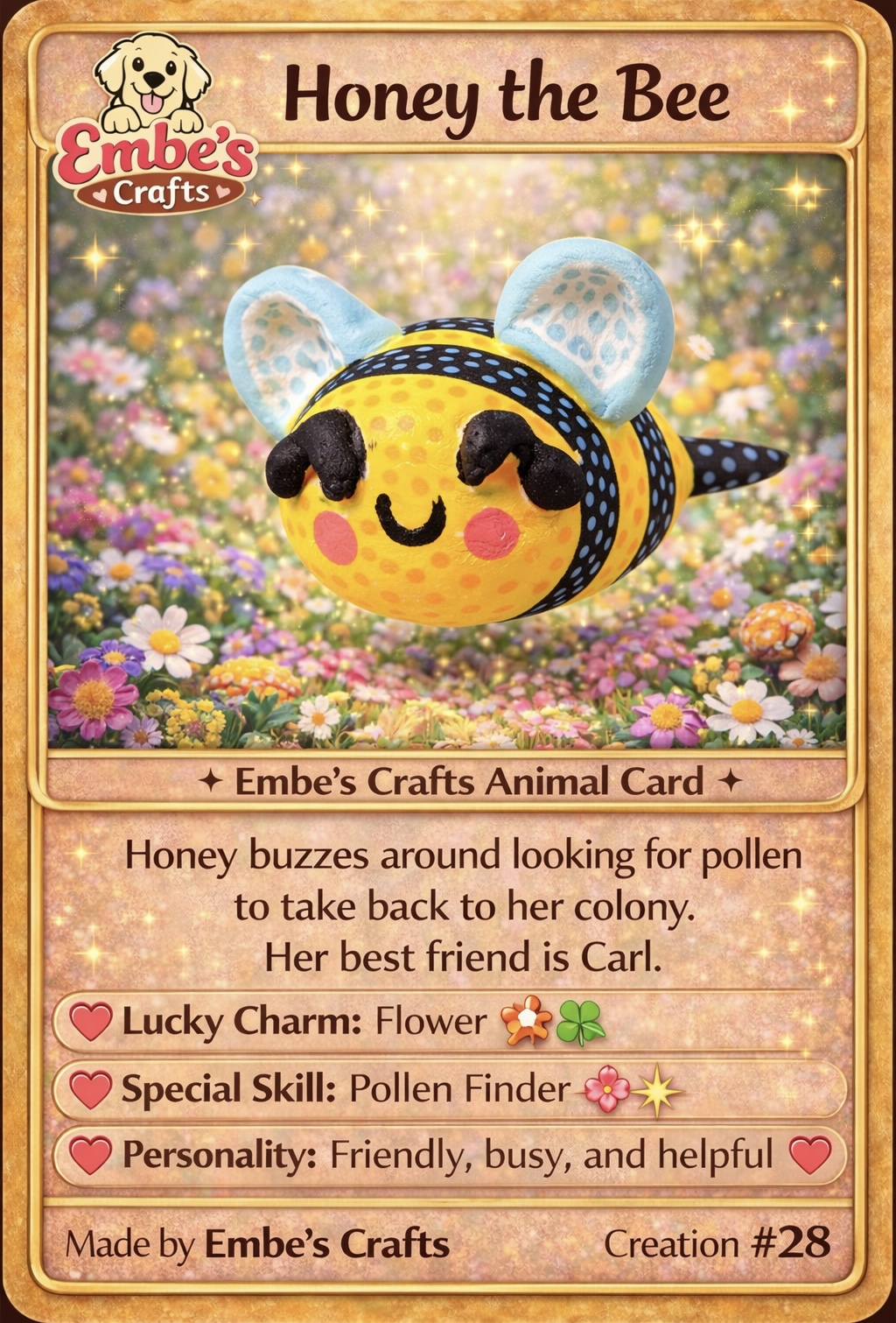 Honey the Bee Creation Card