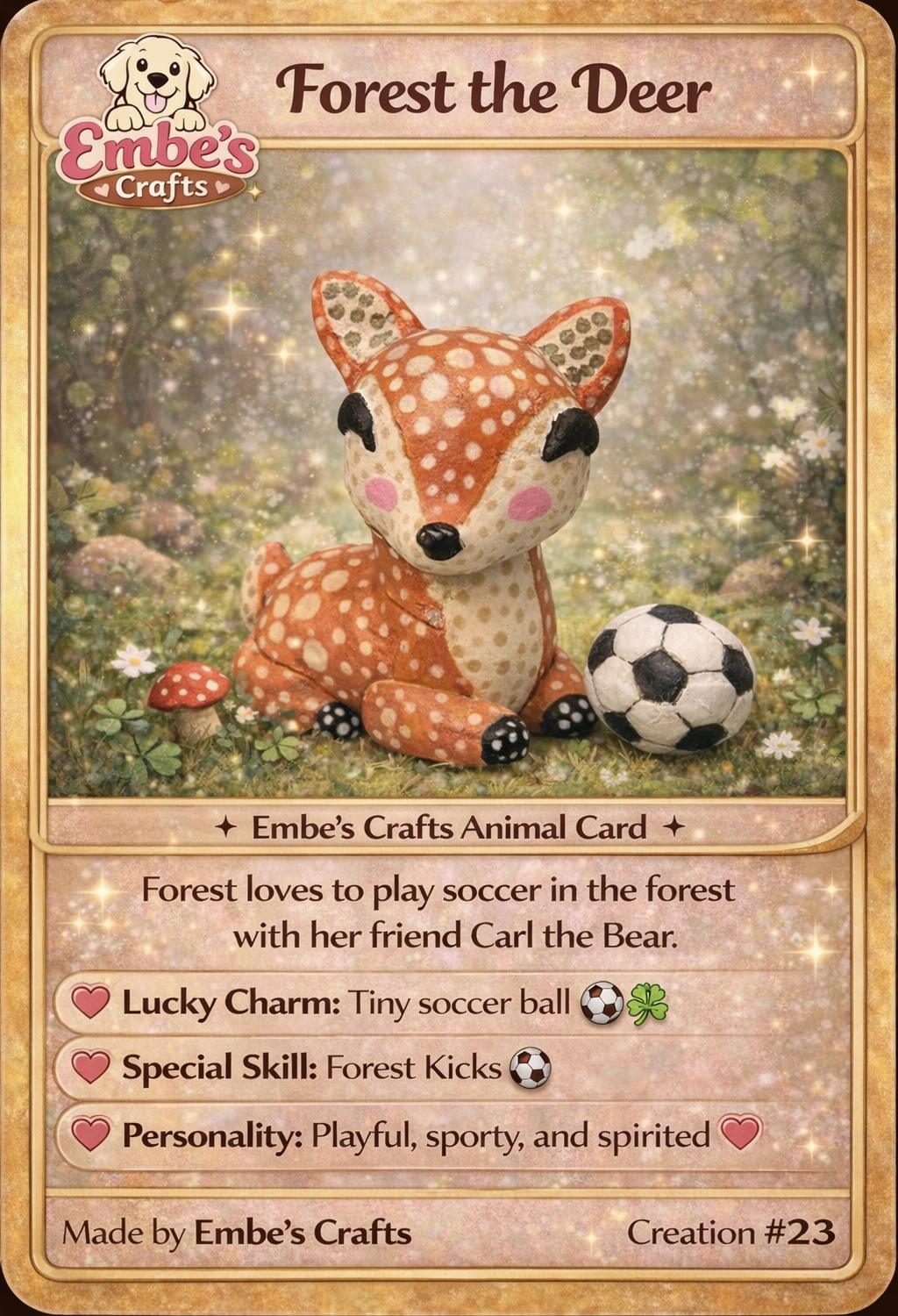 Forest the Deer Creation Card