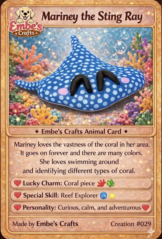 Mariney the Sting Ray Creation Card