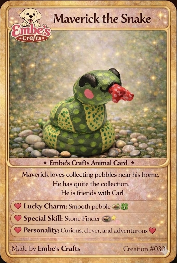 Maverick the Snake Creation Card