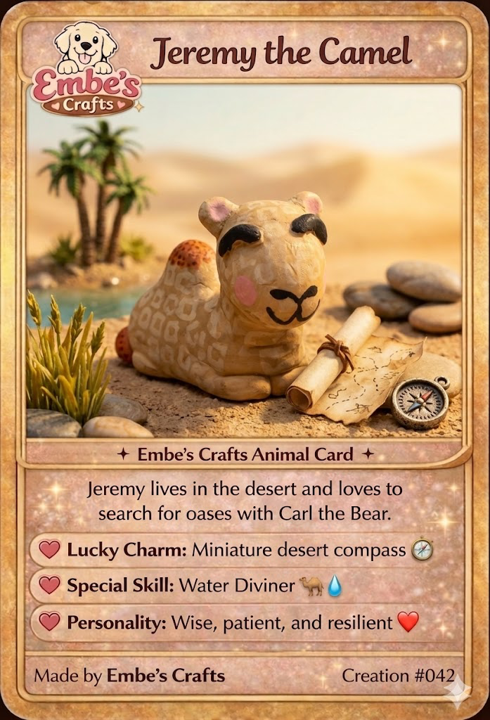 Jeremy the Camel Creation Card