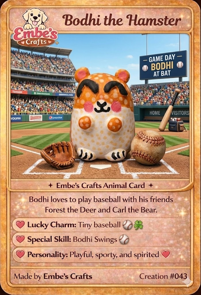 Bodhi the Hamster Creation Card