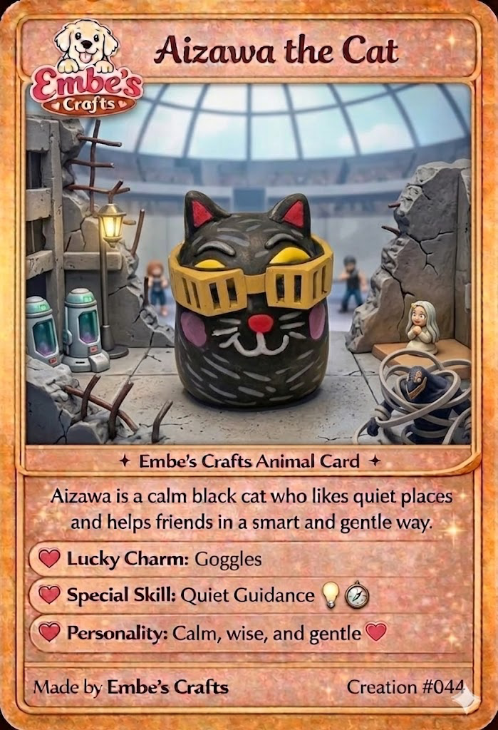 Aizawa the Cat Creation Card